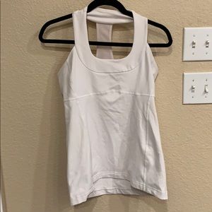 Lululemon White Snug fit Tank